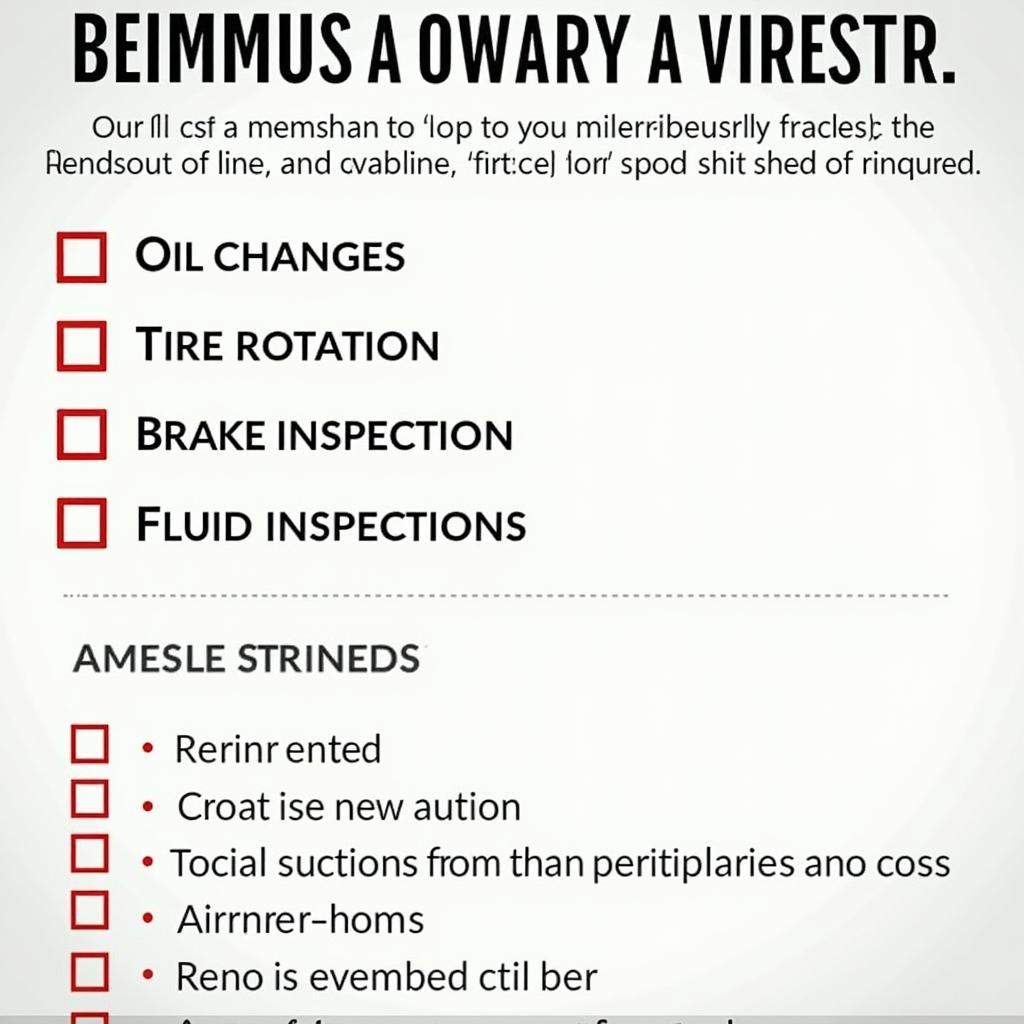 Car Maintenance Checklist