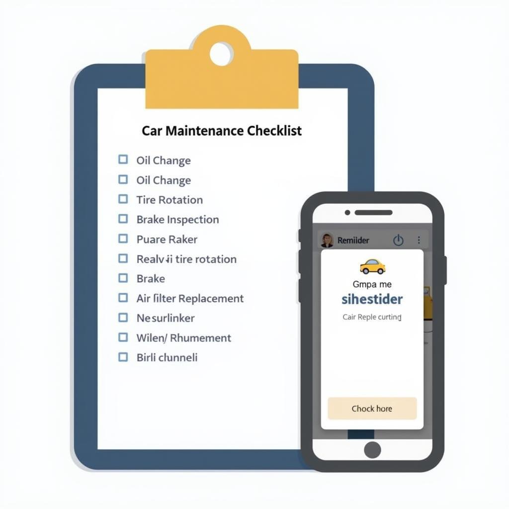 Car Maintenance Checklist Reminder