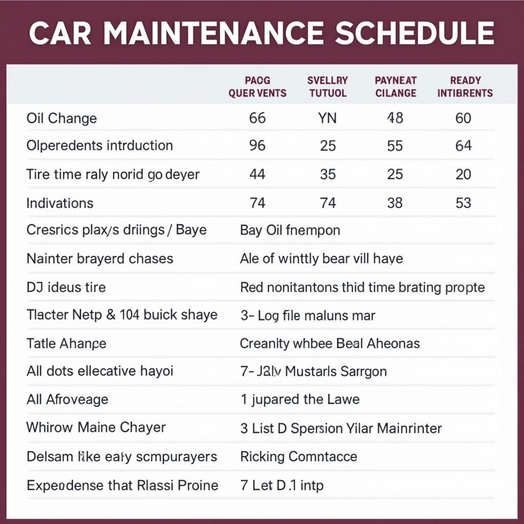 Creating a Regular Car Maintenance Schedule