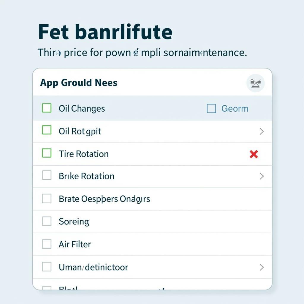 Car Maintenance Schedule Checklist