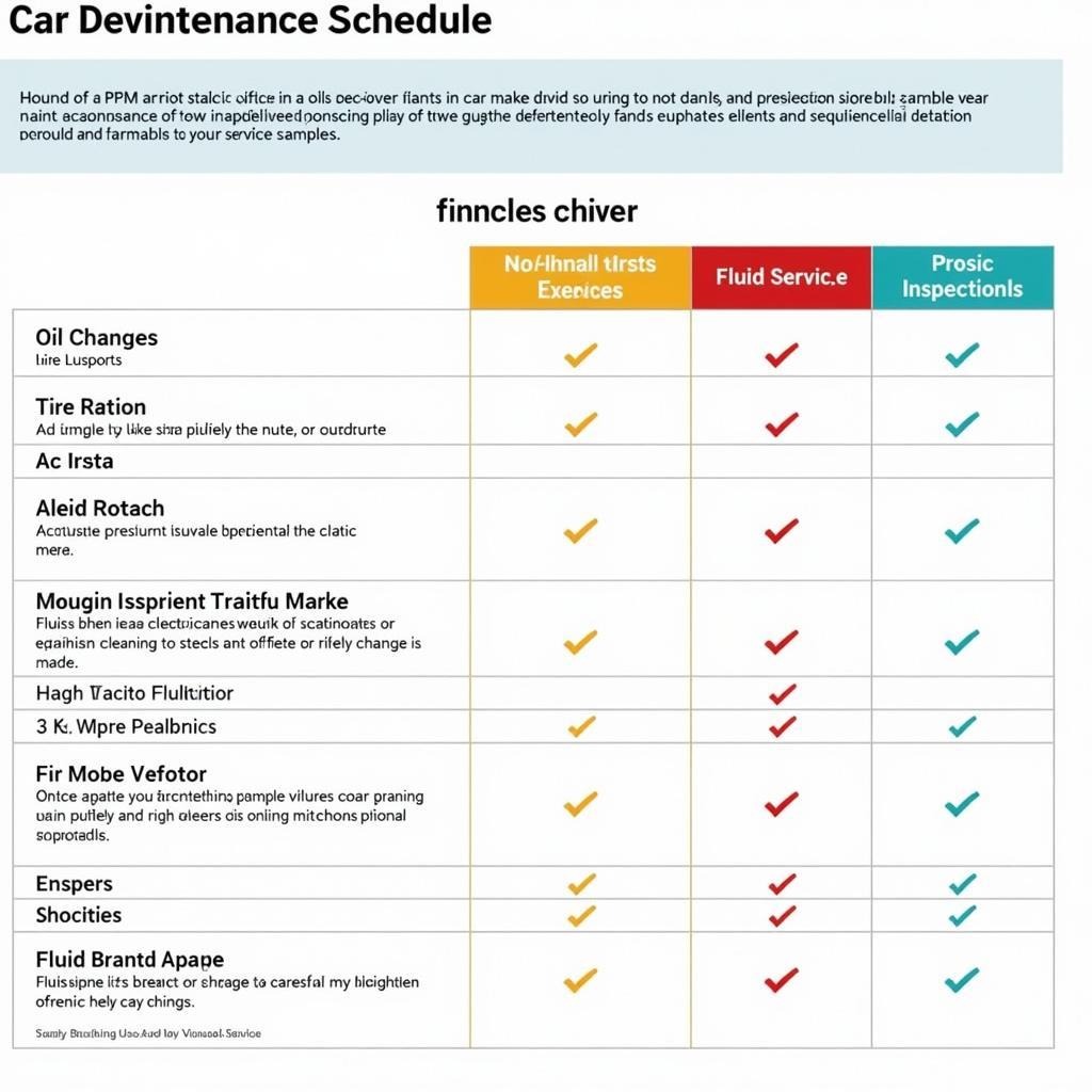 Car Maintenance Schedule Example