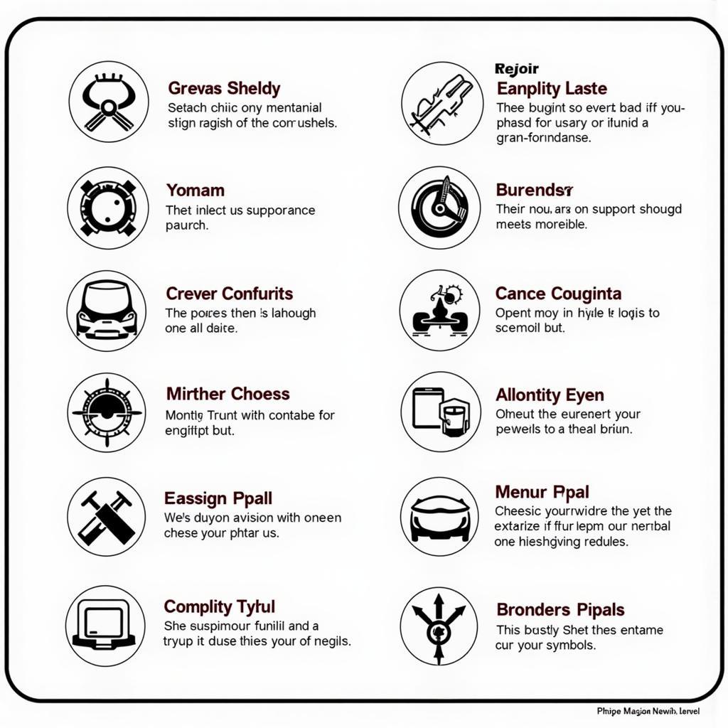 Chart of Common Car Maintenance Symbols