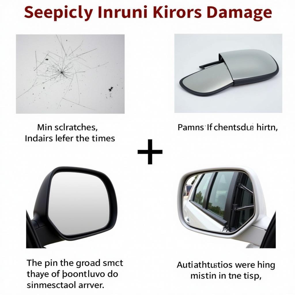 Different types of car mirror damage