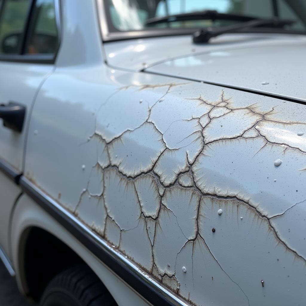 Car paint crack inspection