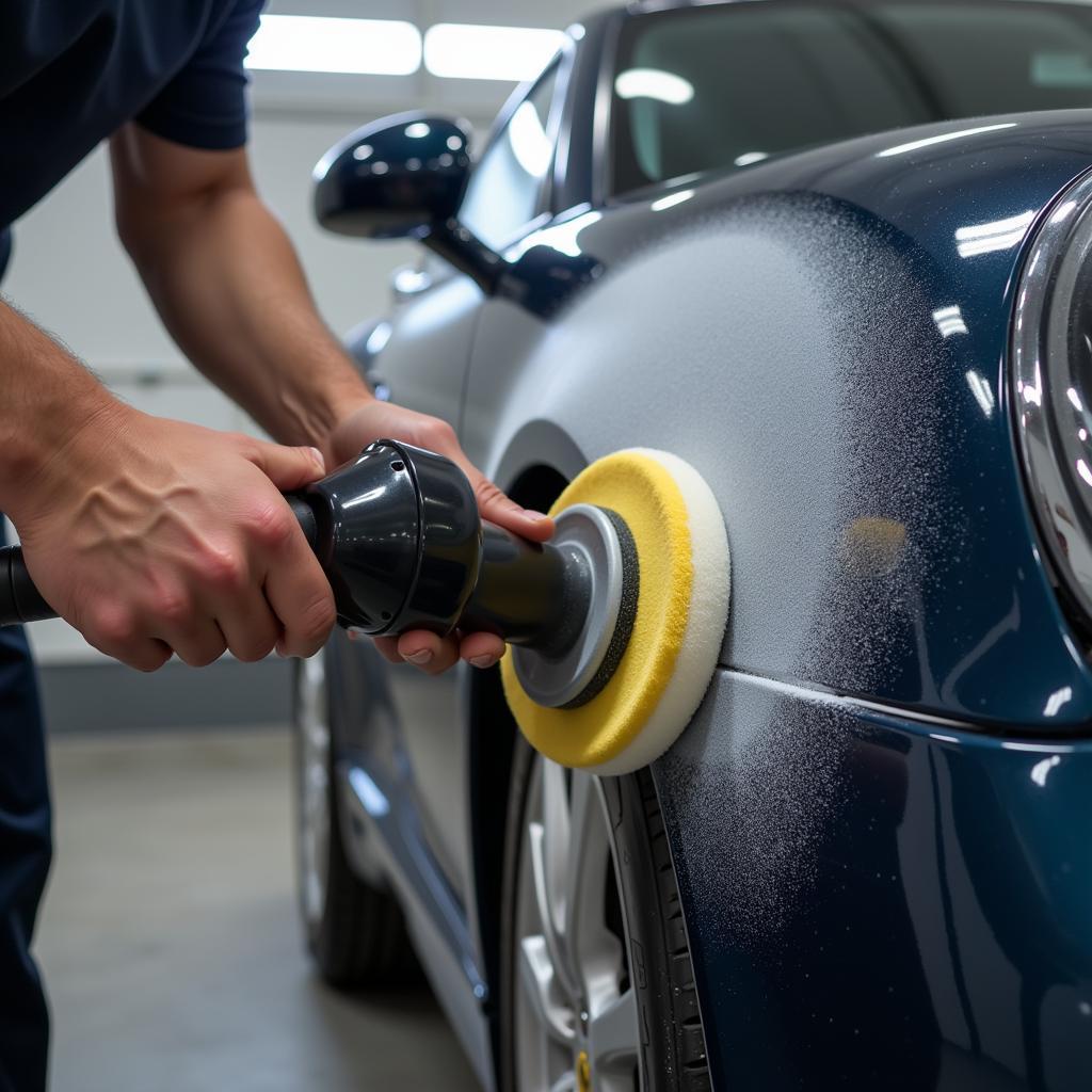 Car paint polishing