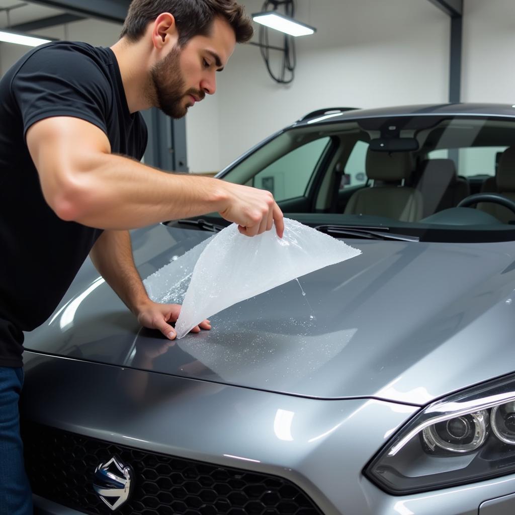 Applying Car Protective Film