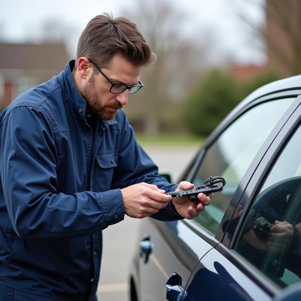 Examining the Car's Antenna