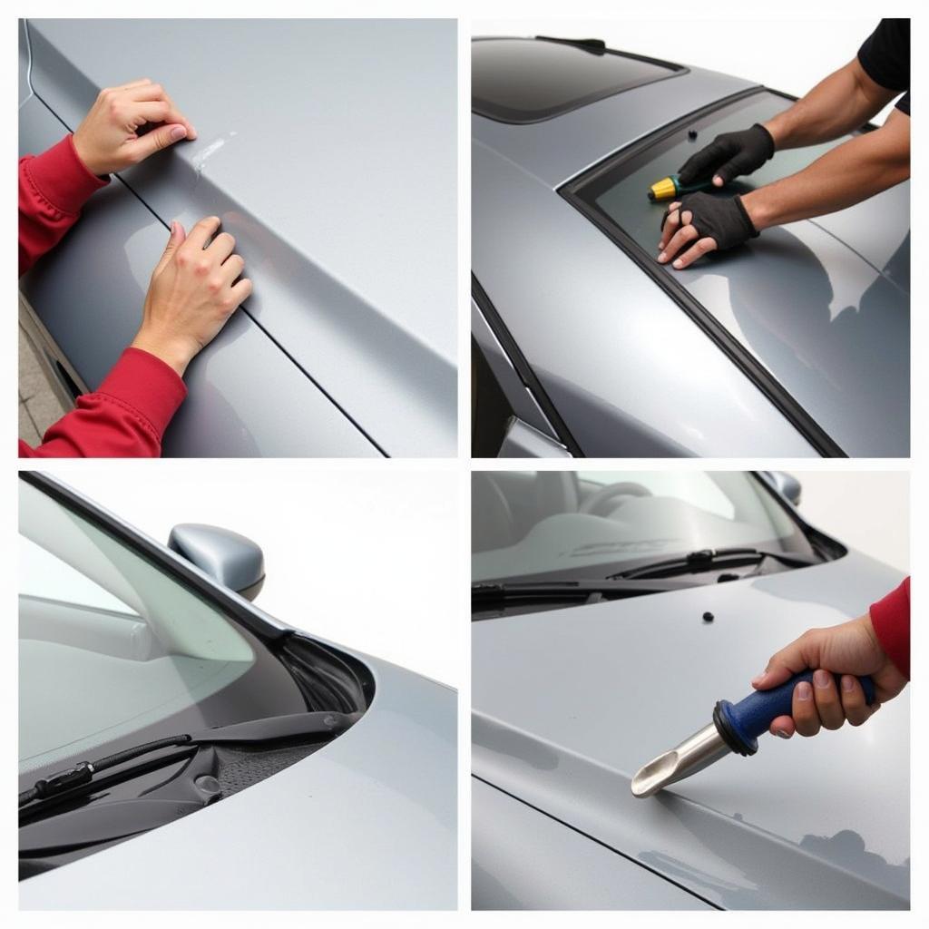 Car Roof Dent Repair Process