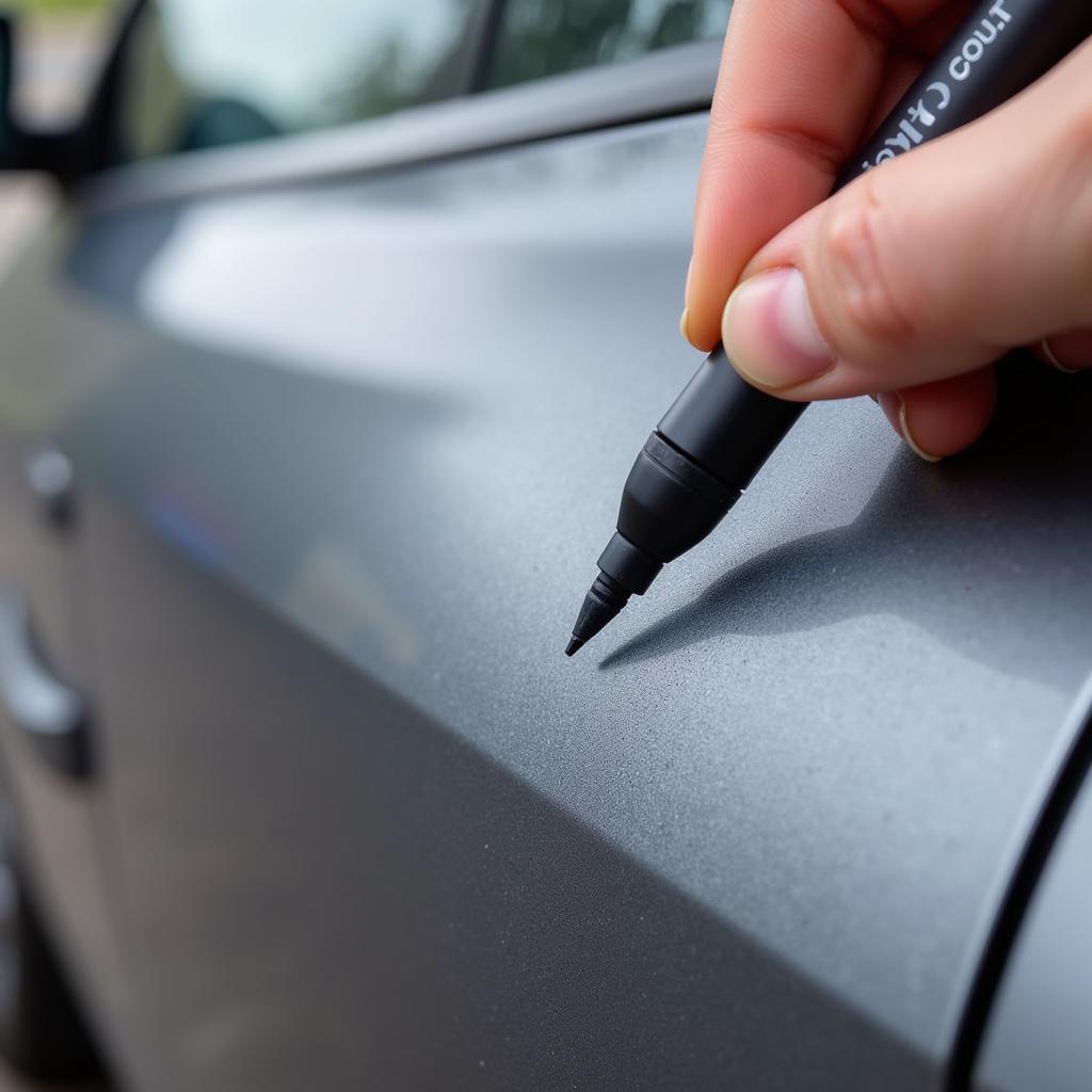 Car Scratch Repair Pen Closeup