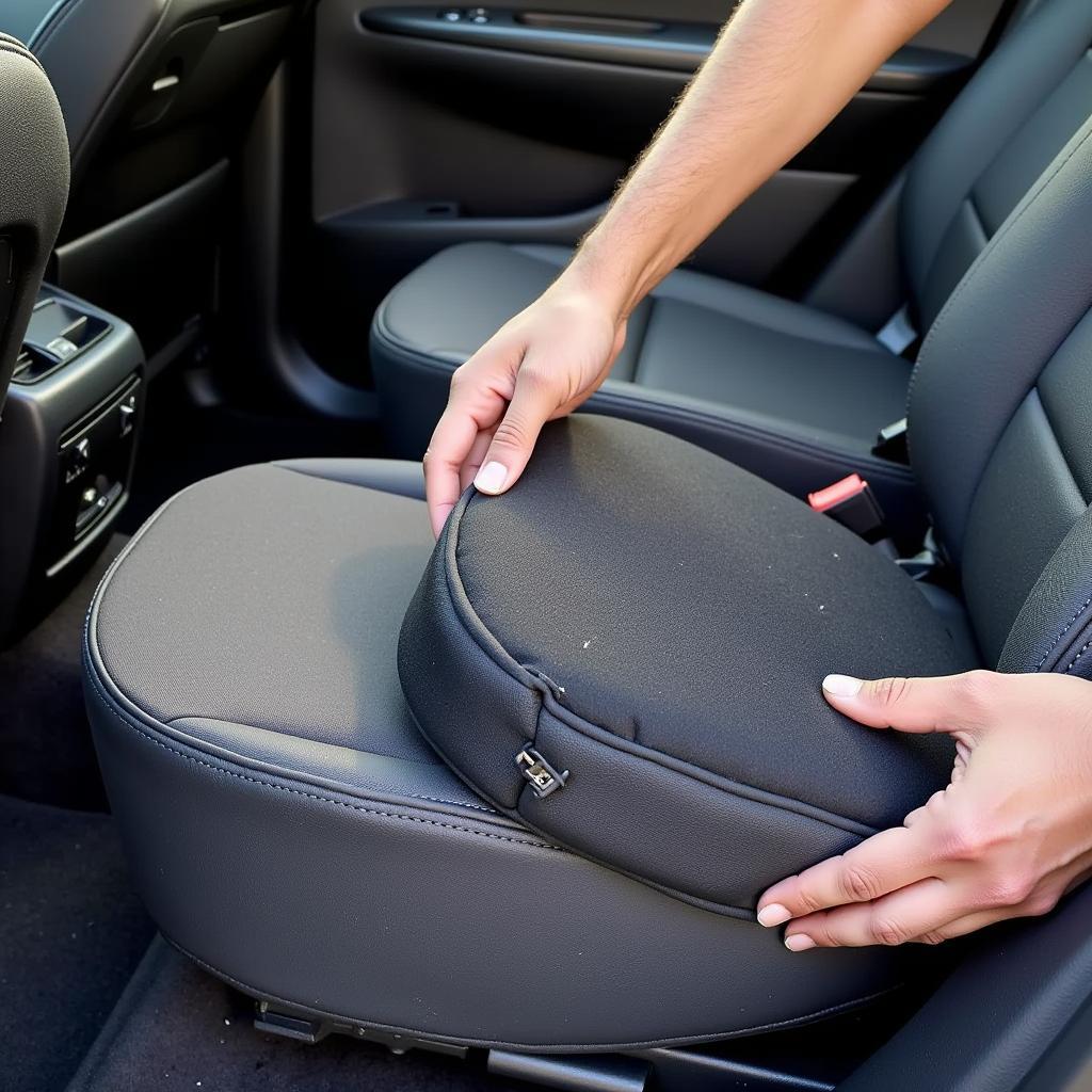 Inspecting Car Seat Cushion for Damage