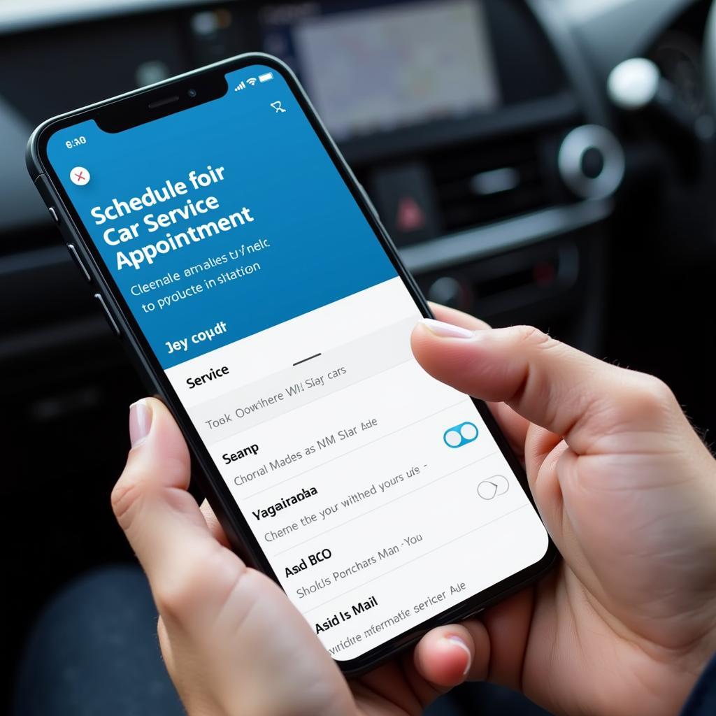 Scheduling a car service appointment
