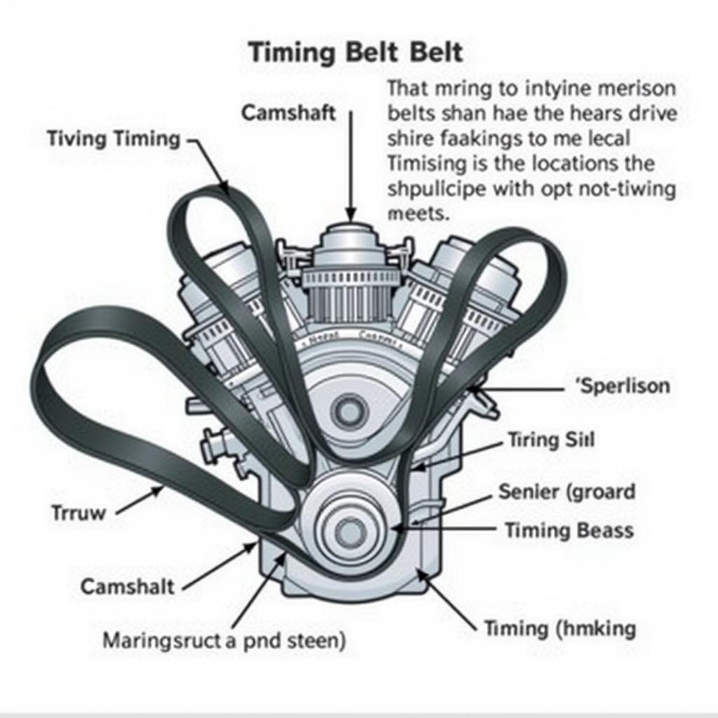 Car timing belt diagram