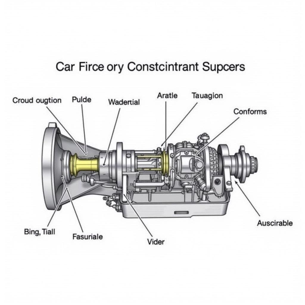 Close-up of car transmission system