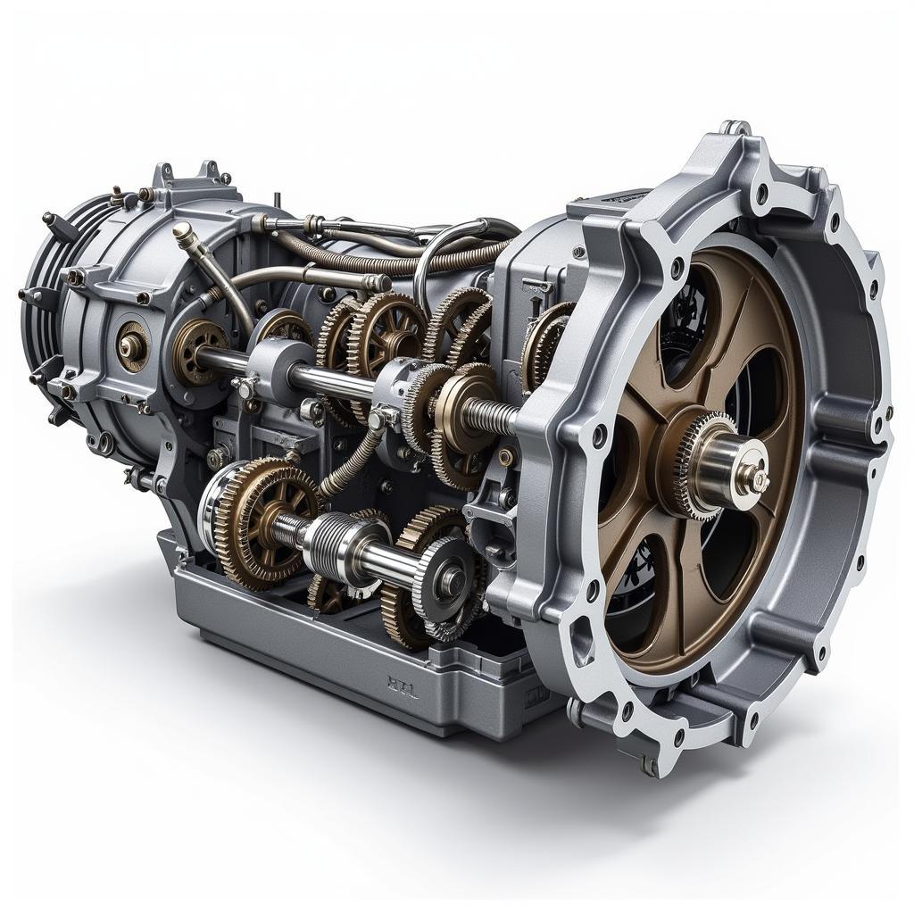 Internal components of a car transmission