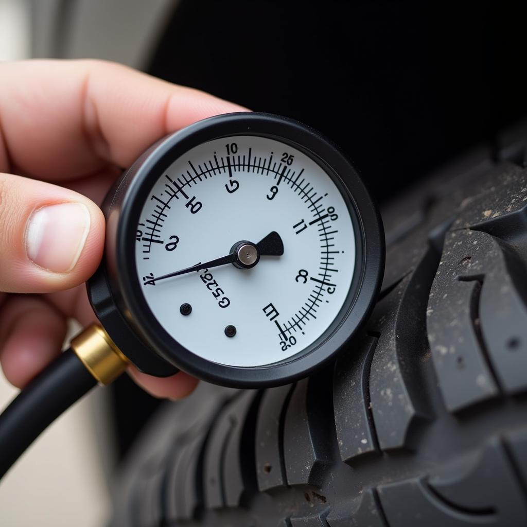 Checking Car Tyre Pressure