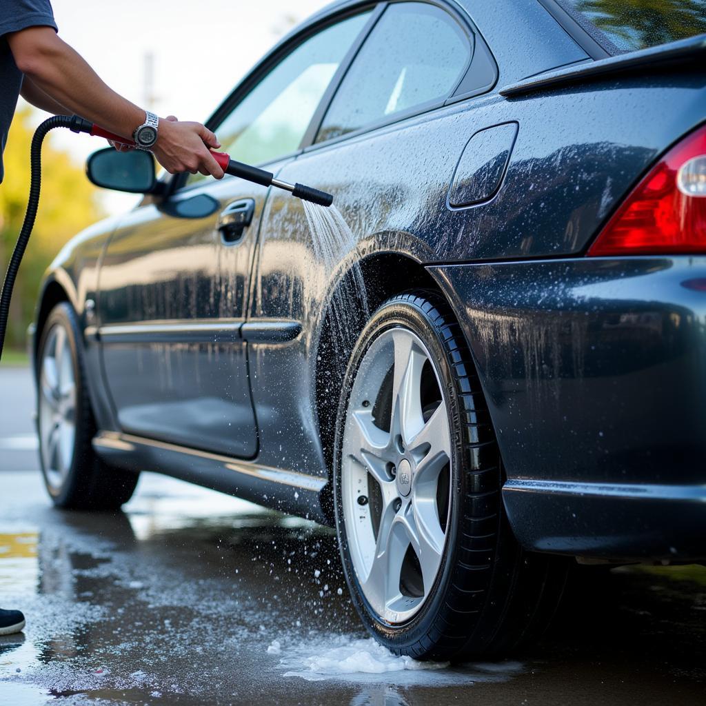 Car wash for rust prevention