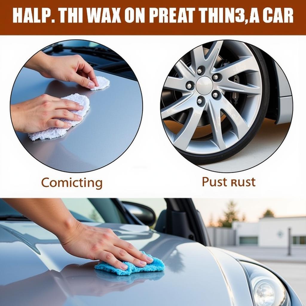 Waxing a car to prevent rust