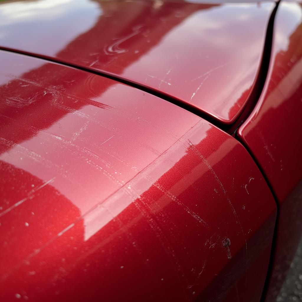 Car Covered in Swirl Marks