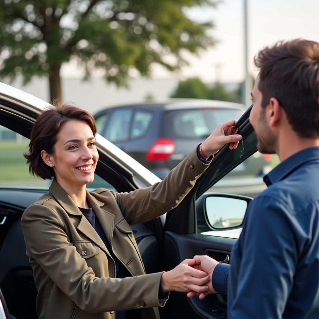 Satisfied CarMax Customer with Their Purchase