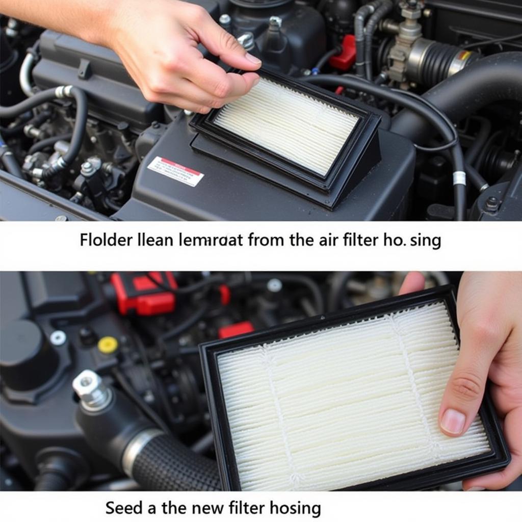 Replacing a car's air filter