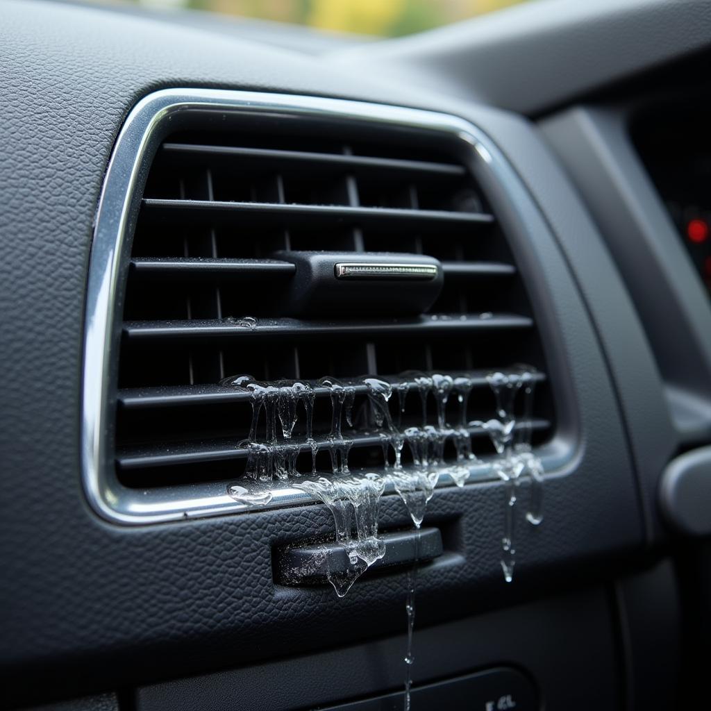 Checking car AC vents