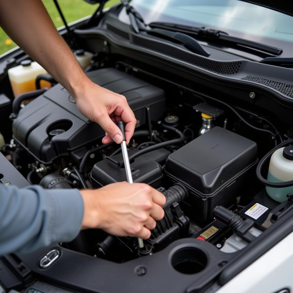 Checking Car Fluids