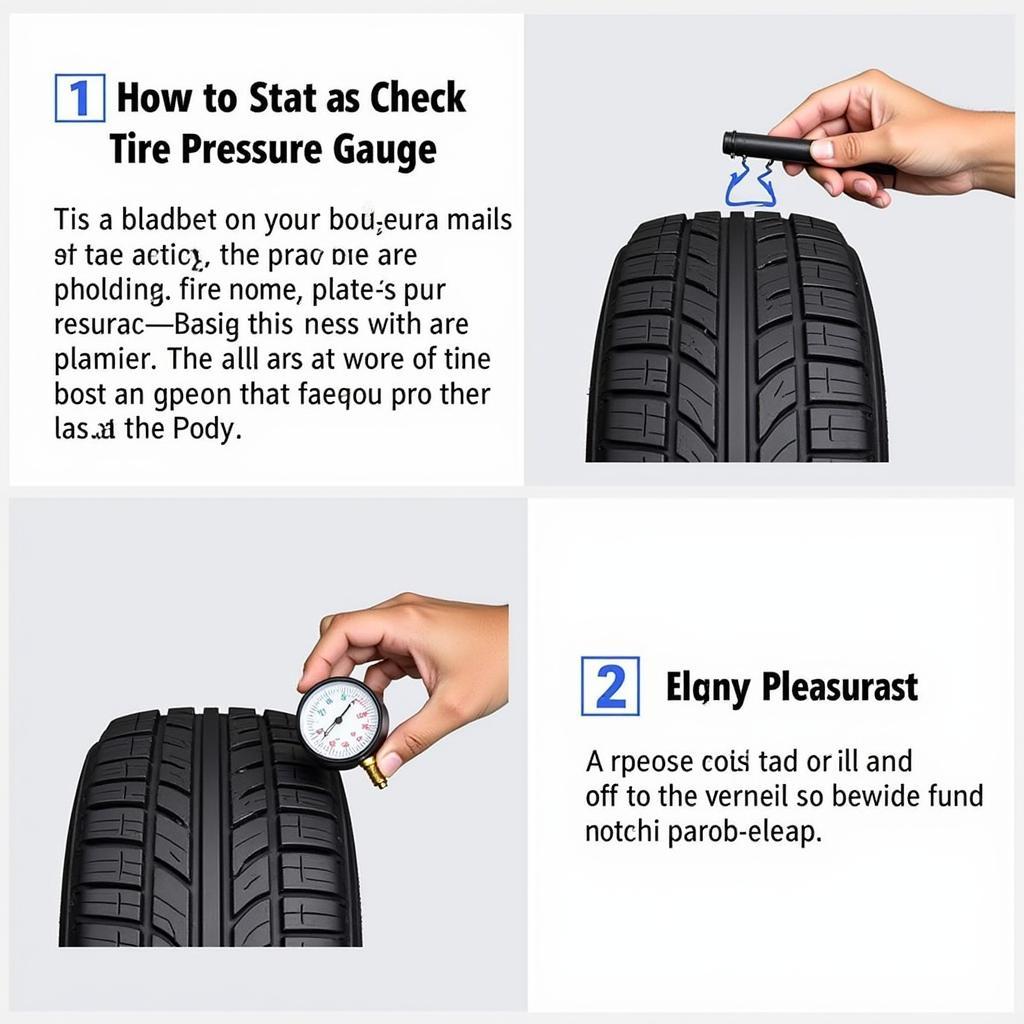 Checking Tire Pressure with Gauge