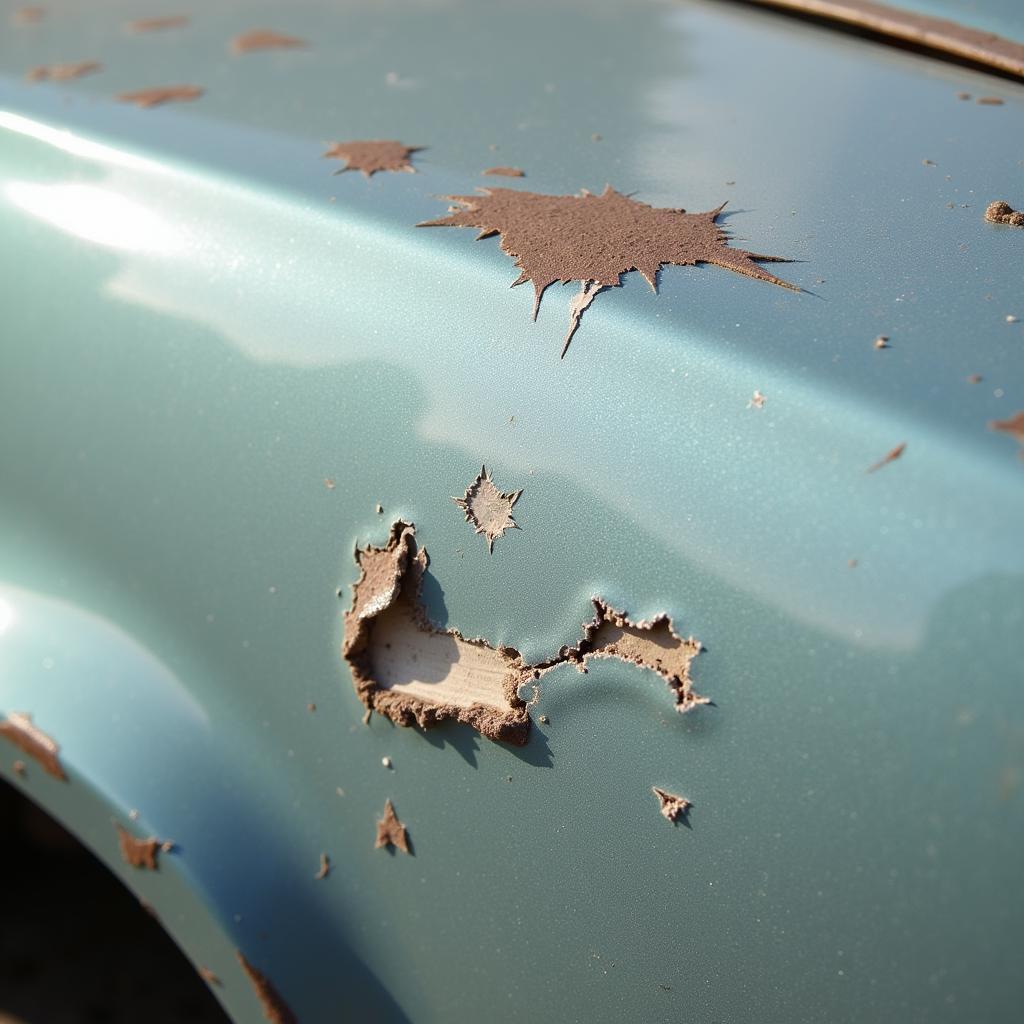 Car With Chipping Clear Coat