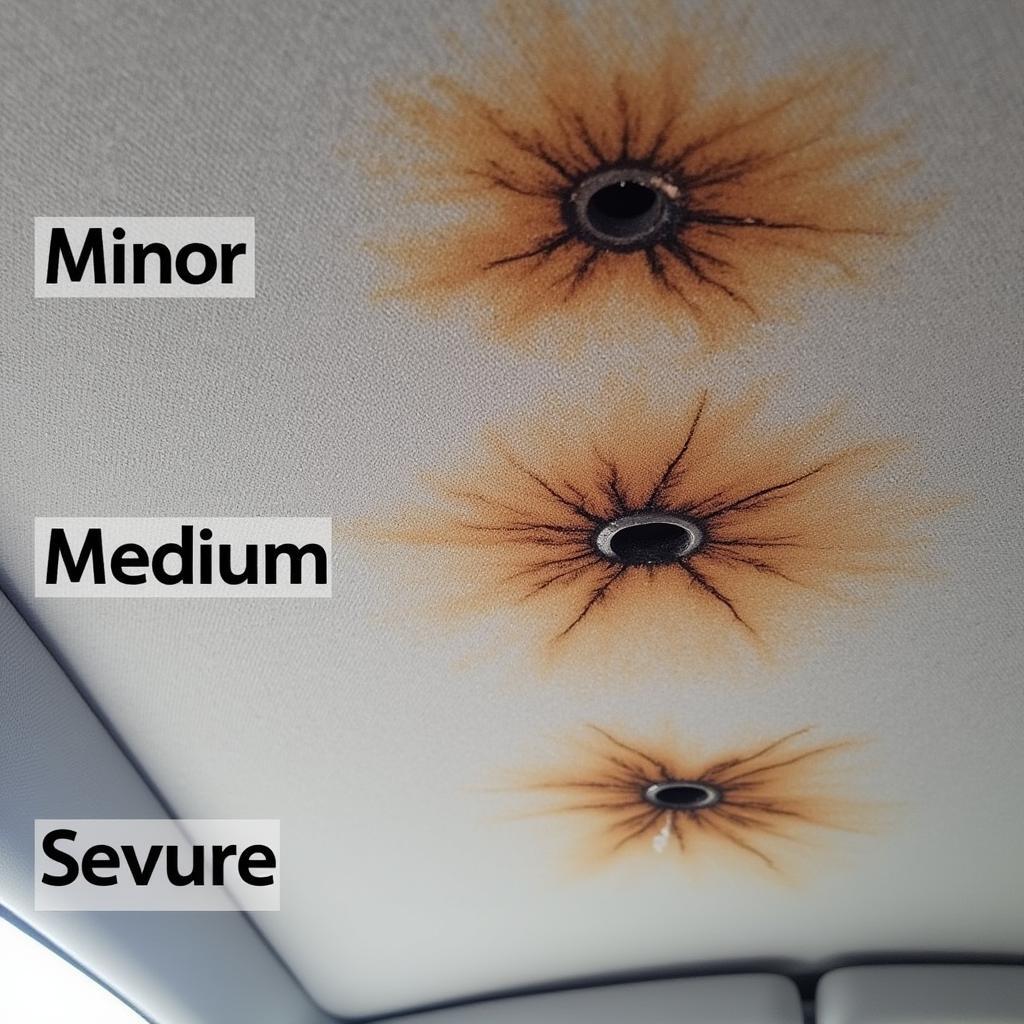 Car Ceiling Burn Severity Levels