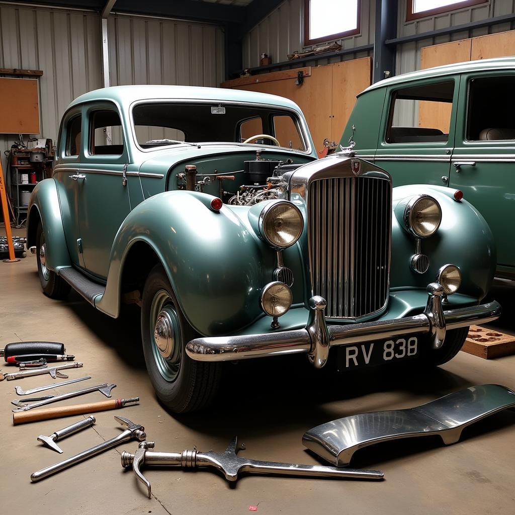 Classic Car Restoration Project in Progress