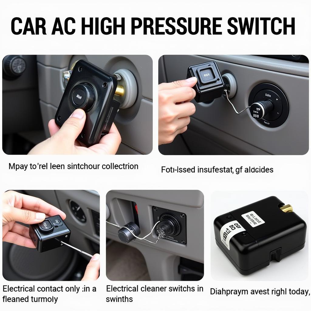 Cleaning a Car AC High Pressure Switch