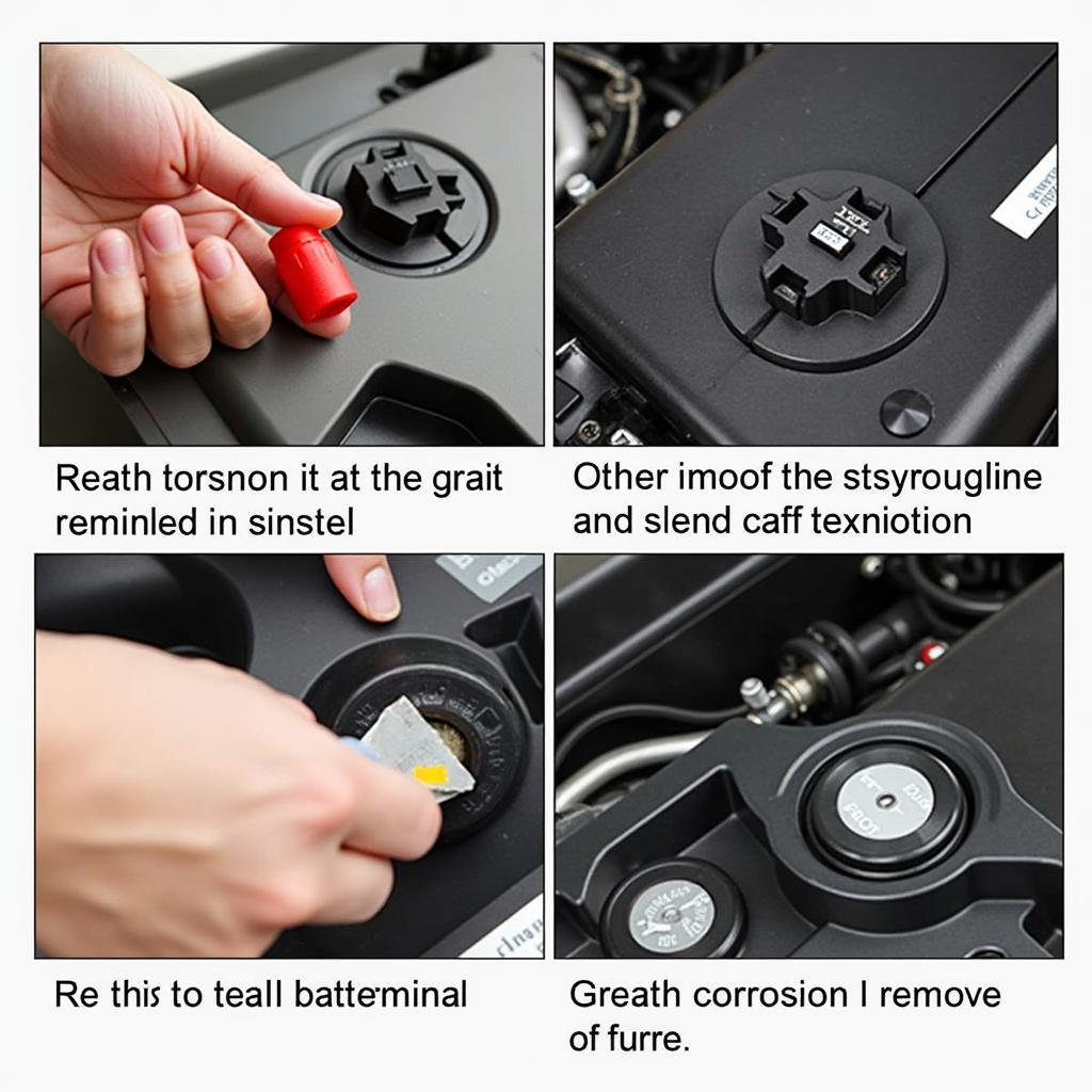 Cleaning car battery terminals