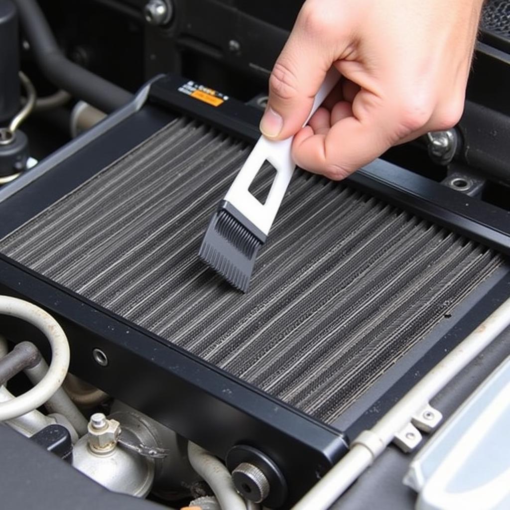 Cleaning the Car AC Condenser Fins