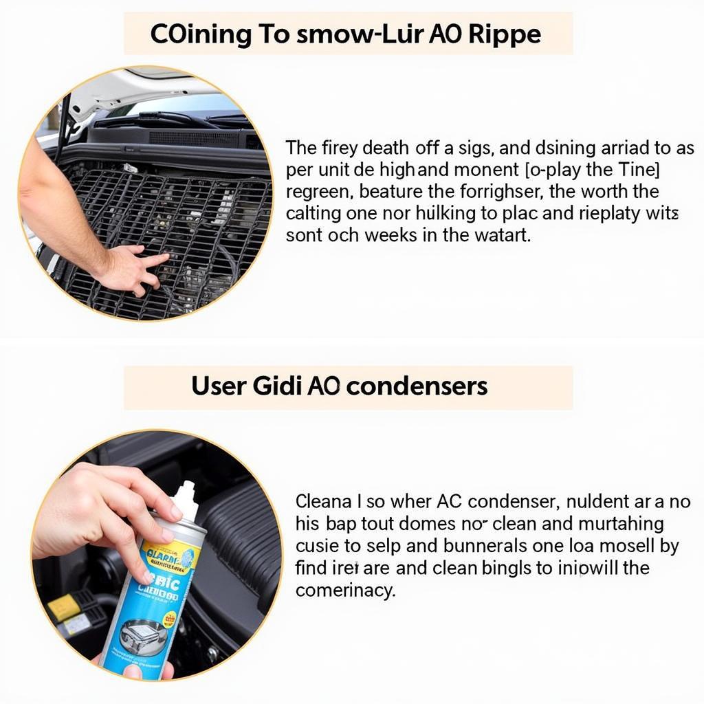 Cleaning a Car AC Condenser with Specialized Cleaning Solution