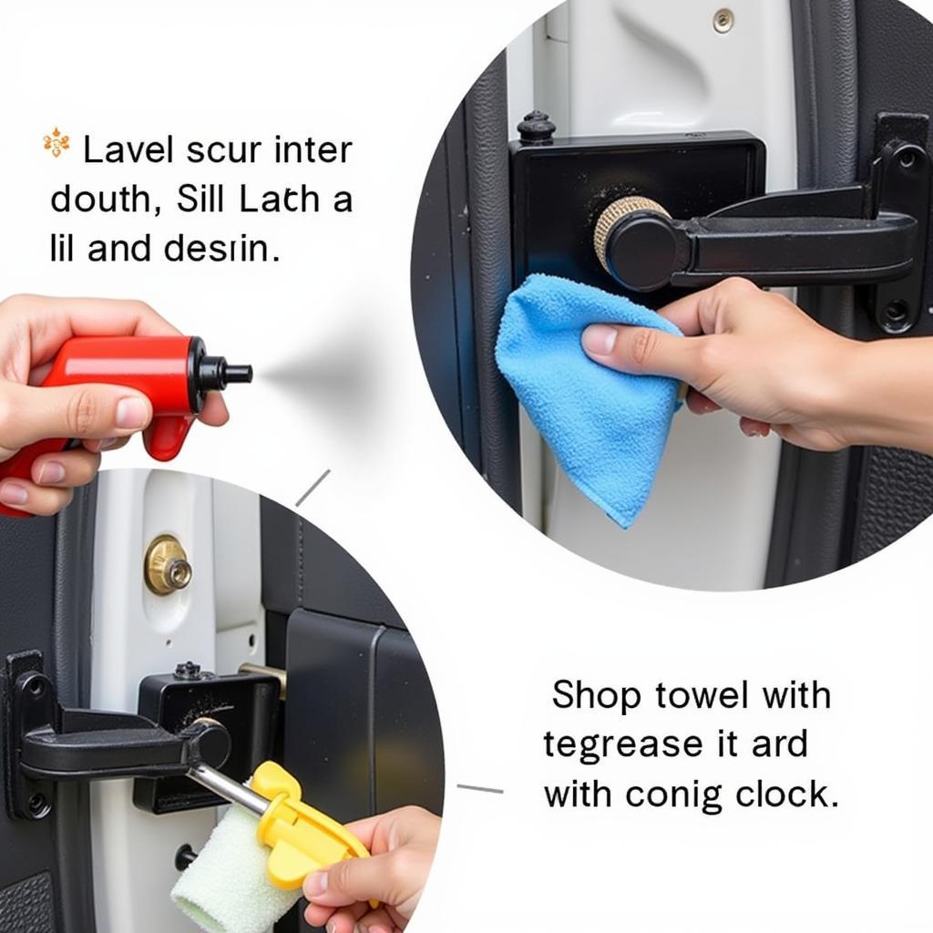 Cleaning a Car Door Latch Mechanism