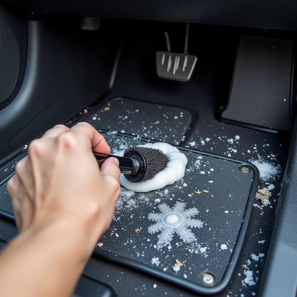 Cleaning Car Mat Underside