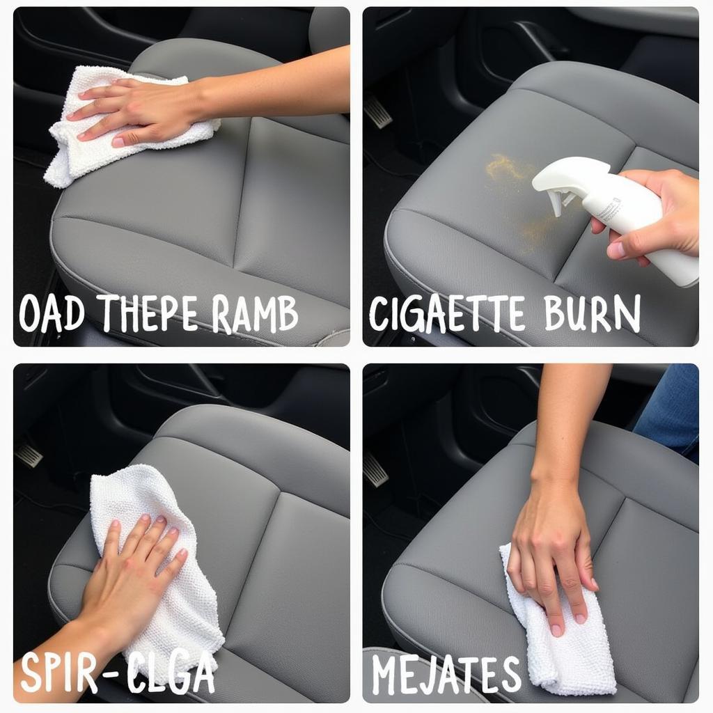 Cleaning Cigarette Burn on Fabric Car Seat