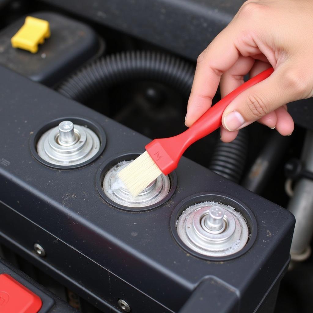 Cleaning Corroded Terminals on a Maintenance-Free Deep Cycle Car Battery