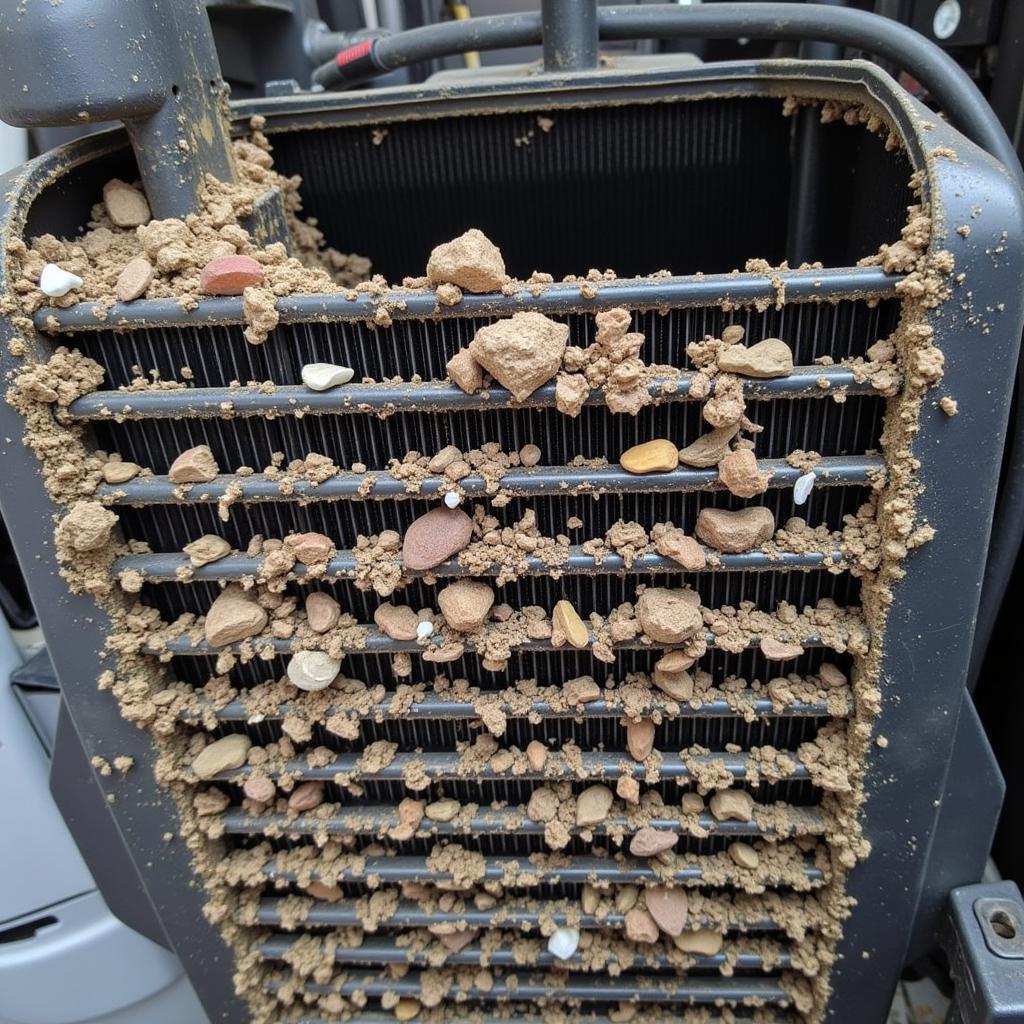 Clogged Car AC Condenser