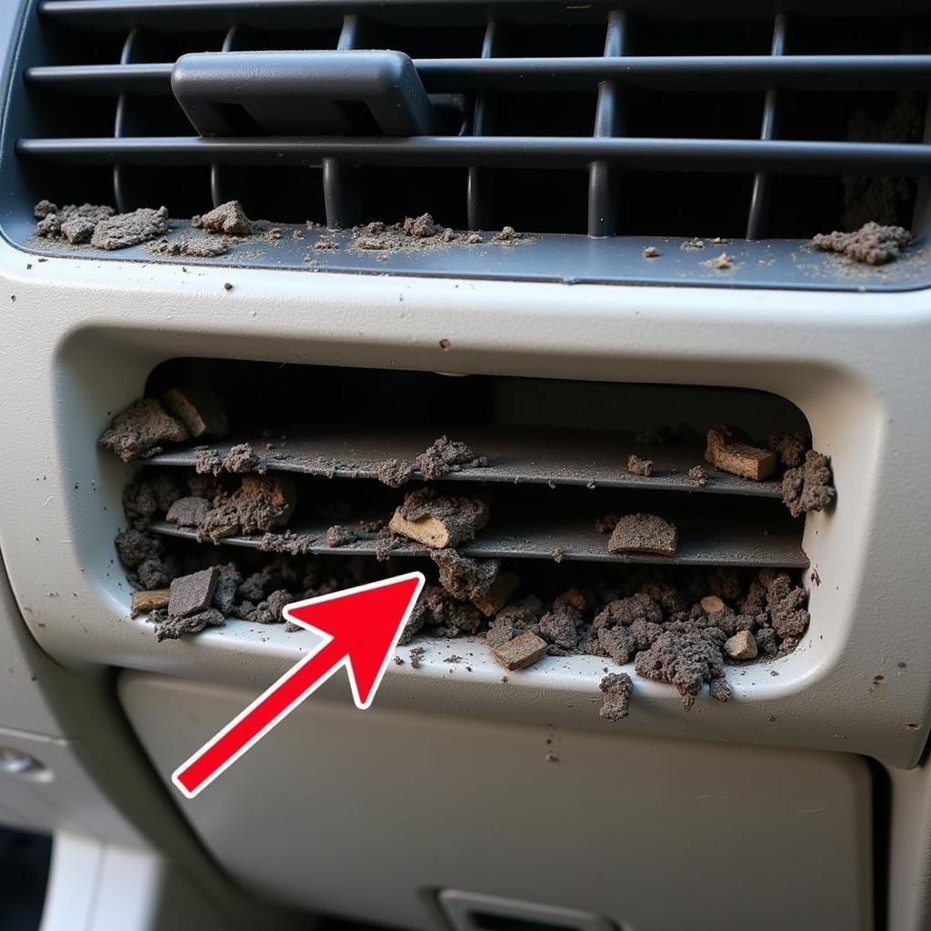 Clogged Car AC Condenser