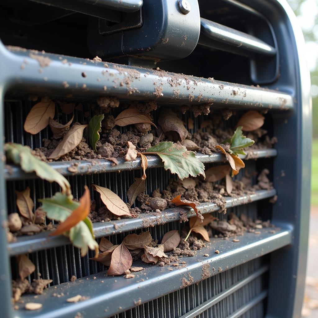 Clogged Car AC Condenser