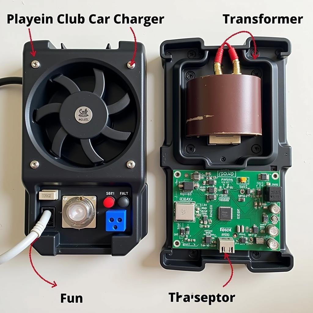 Club car charger internal components