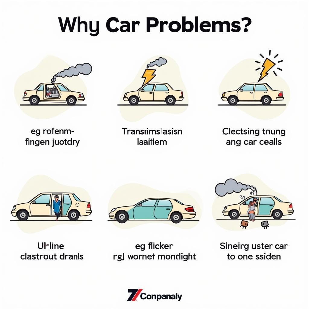 Common Car Problems Illustration