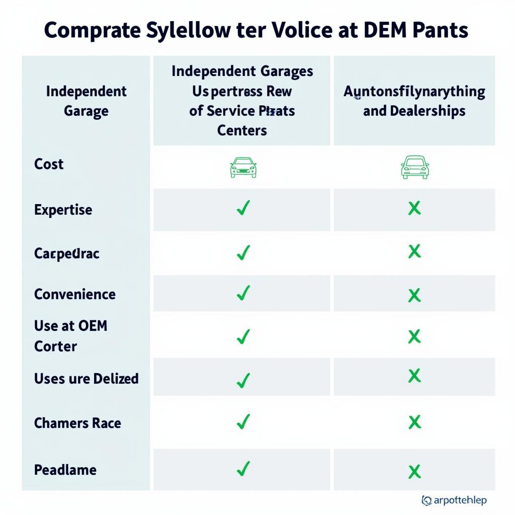 Comparing Car Maintenance Options