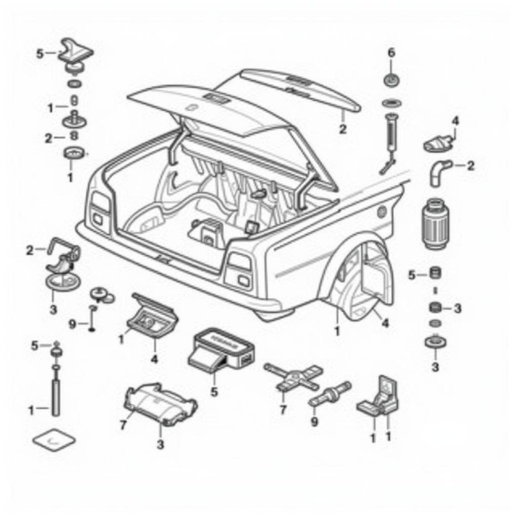 Complete Car Trunk Latch Assembly