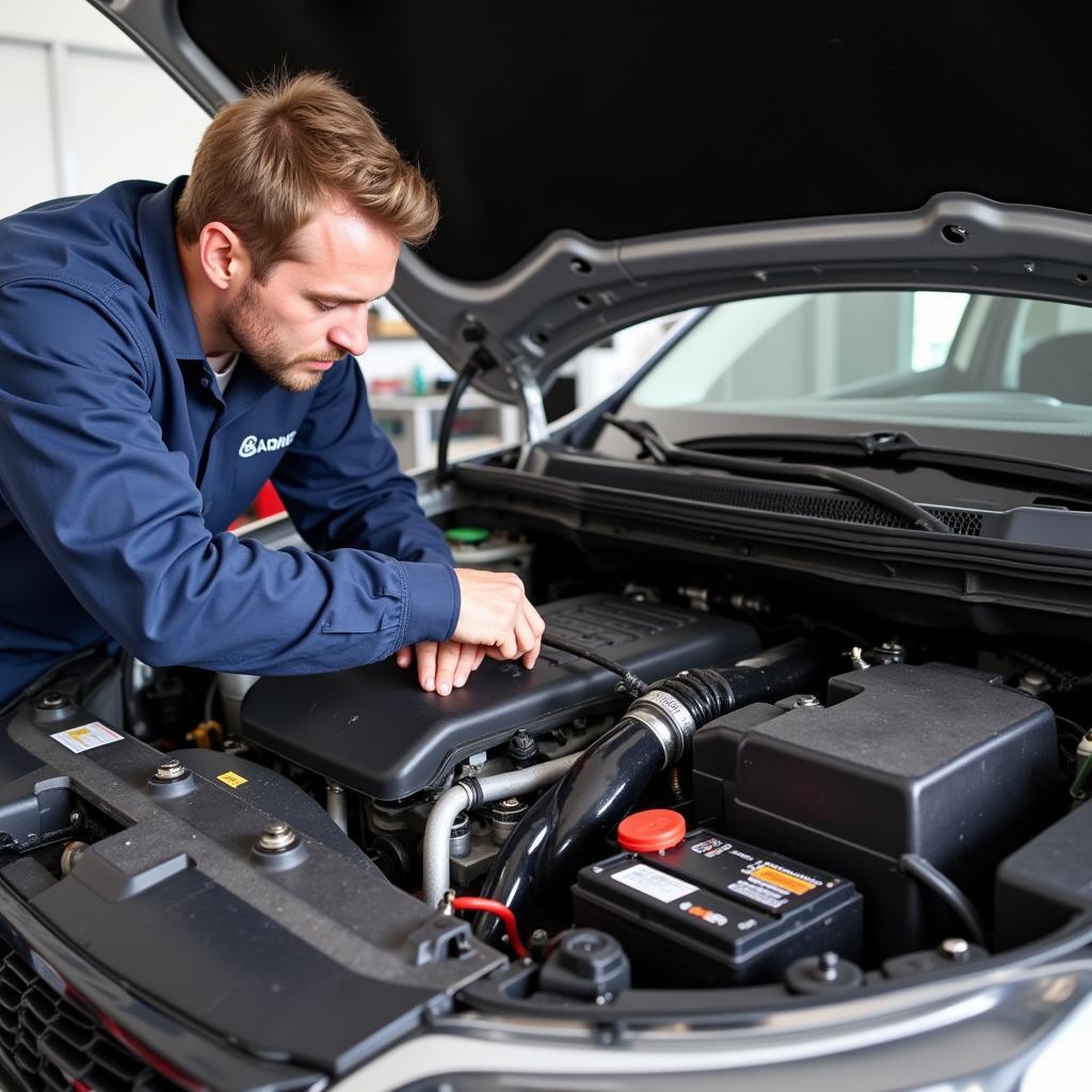 Car Coolant Leak Inspection