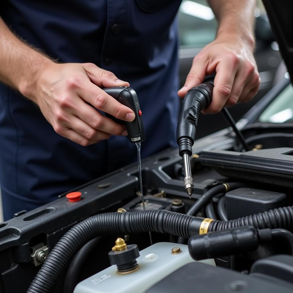 Inspecting for Coolant Leaks