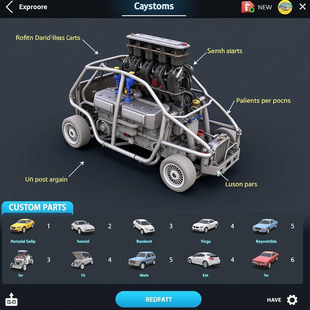 Custom mods APK app interface