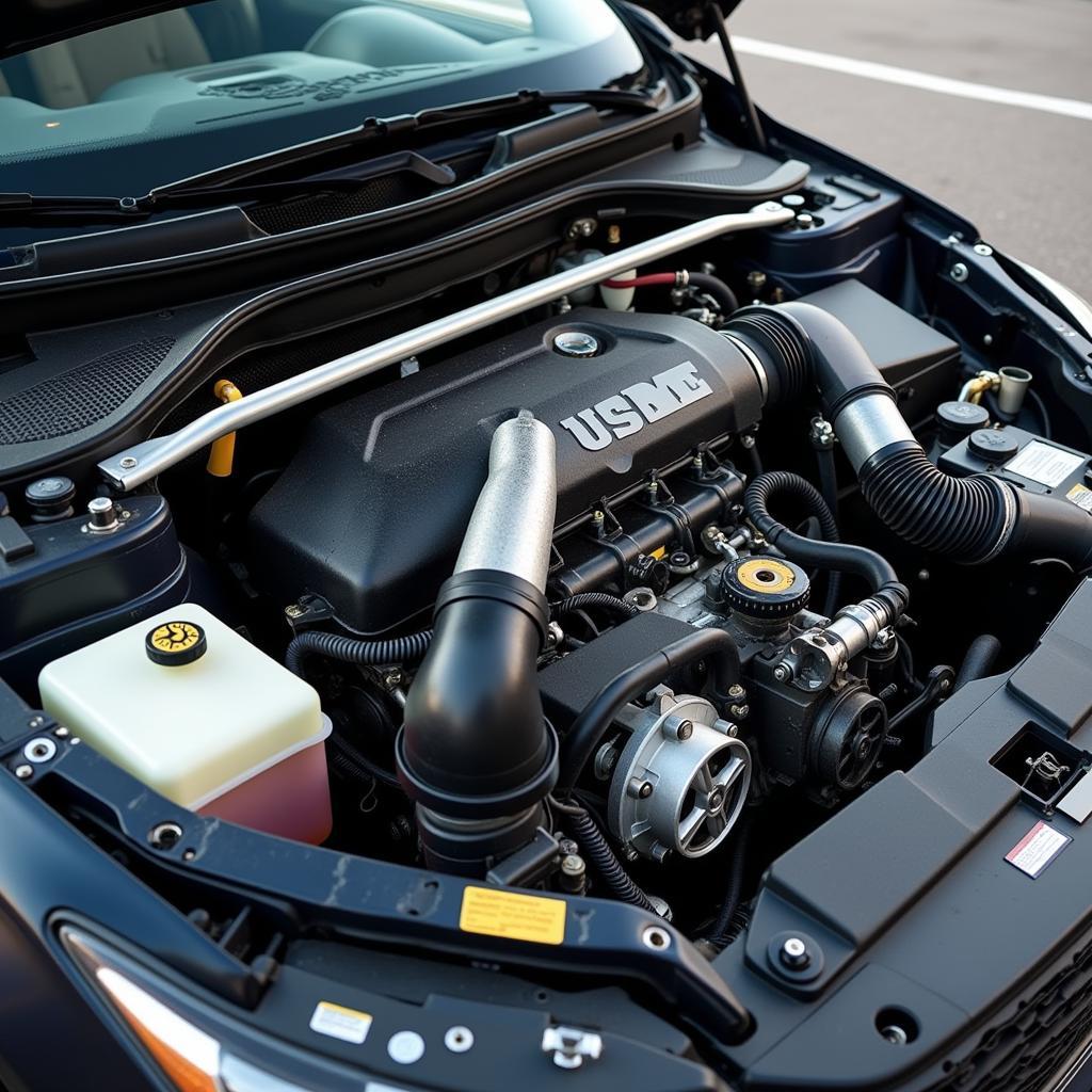  Damaged Car Engine After a Collision