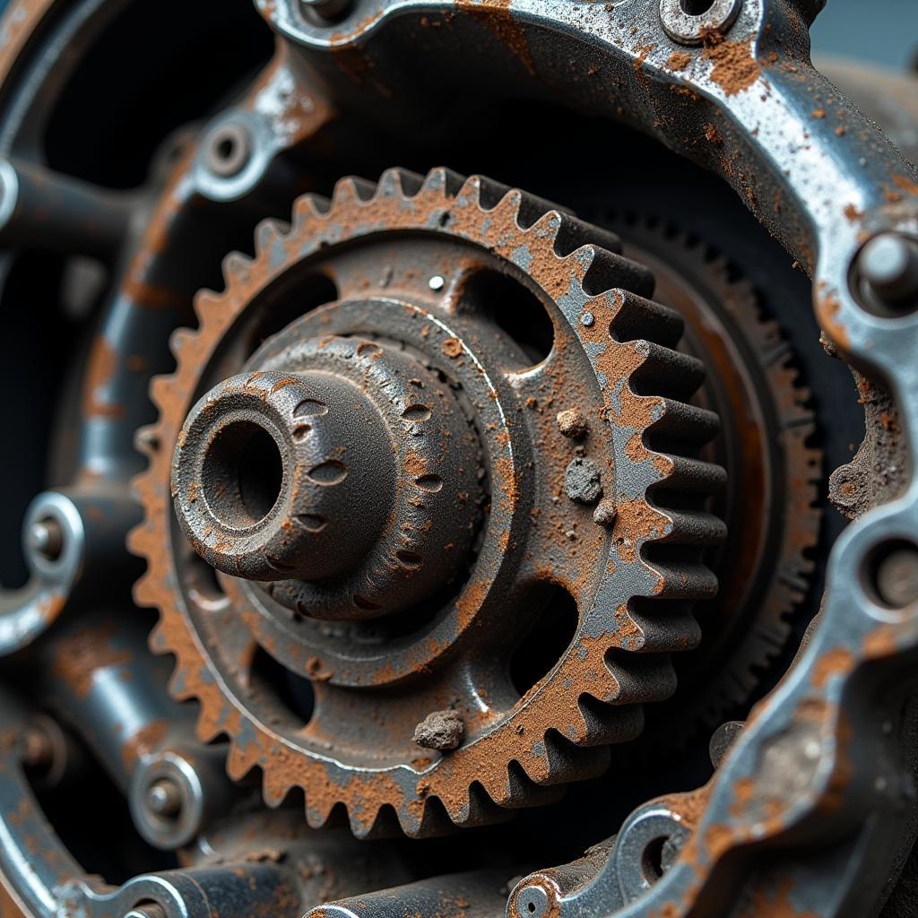 Damaged Car Transmission Gears